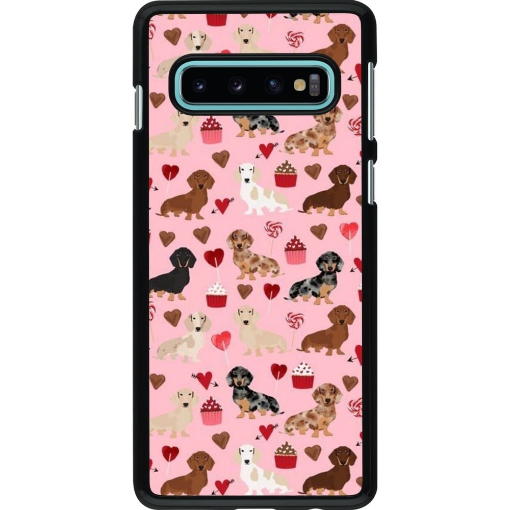 Samsung Galaxy S10 Case Hülle - Valentine 2024 puppy love