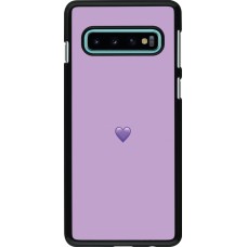 Samsung Galaxy S10 Case Hülle - Valentine 2023 purpule single heart
