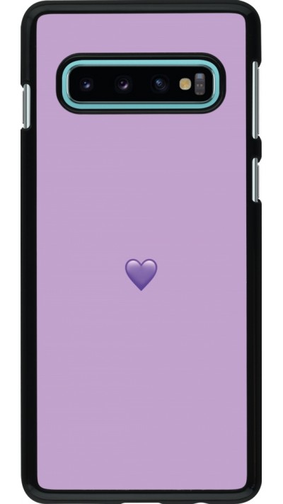 Samsung Galaxy S10 Case Hülle - Valentine 2023 purpule single heart