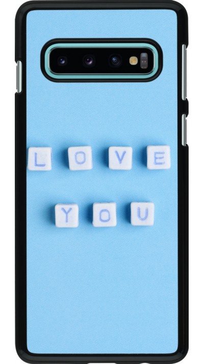 Coque Samsung Galaxy S10 - Valentine 2023 blue love you
