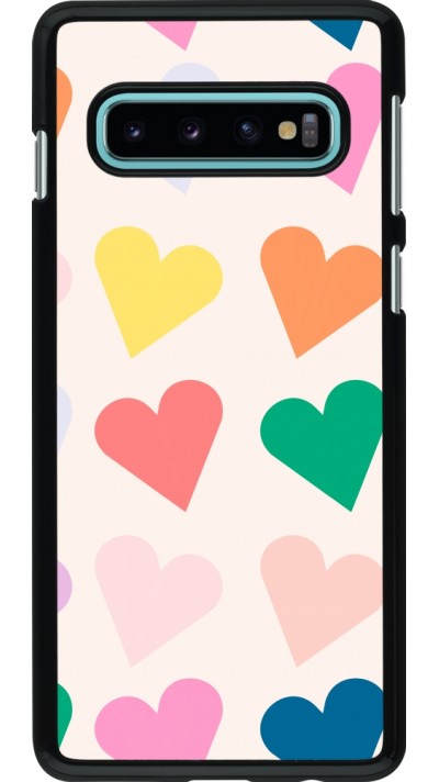 Coque Samsung Galaxy S10 - Valentine 2023 colorful hearts