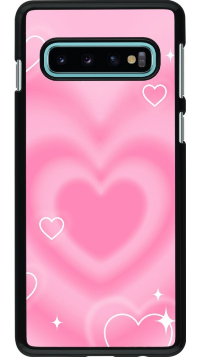 Coque Samsung Galaxy S10 - Valentine 2023 degraded pink hearts