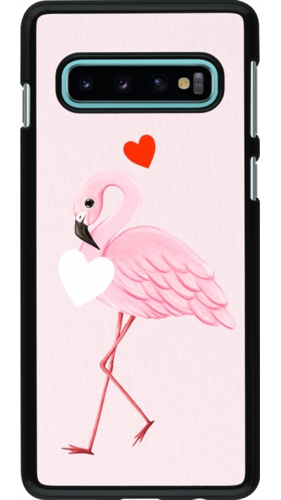 Coque Samsung Galaxy S10 - Valentine 2023 flamingo hearts