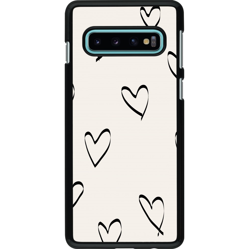 Samsung Galaxy S10 Case Hülle - Valentine 2023 minimalist hearts