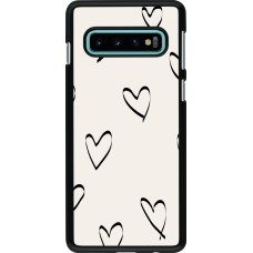 Samsung Galaxy S10 Case Hülle - Valentine 2023 minimalist hearts