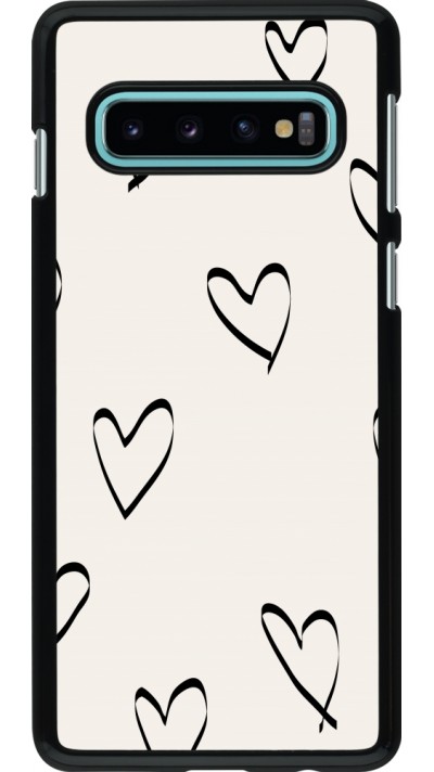 Coque Samsung Galaxy S10 - Valentine 2023 minimalist hearts
