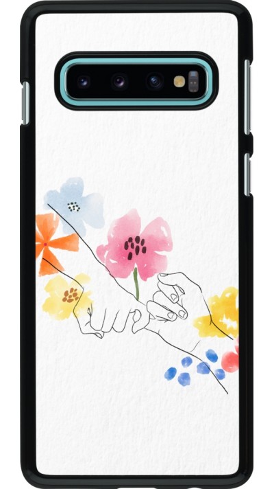 Coque Samsung Galaxy S10 - Valentine 2023 pinky promess flowers