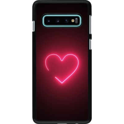 Samsung Galaxy S10 Case Hülle - Valentine 2023 single neon heart