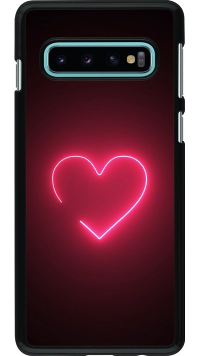 Coque Samsung Galaxy S10 - Valentine 2023 single neon heart