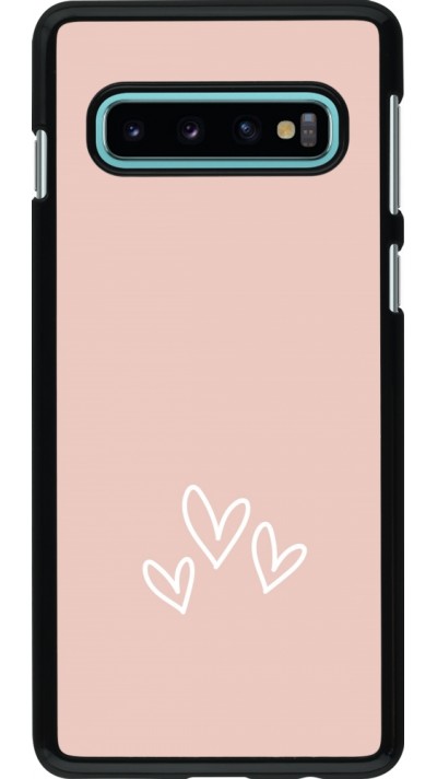 Coque Samsung Galaxy S10 - Valentine 2023 three minimalist hearts