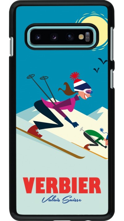 Samsung Galaxy S10 Case Hülle - Verbier Ski Downhill