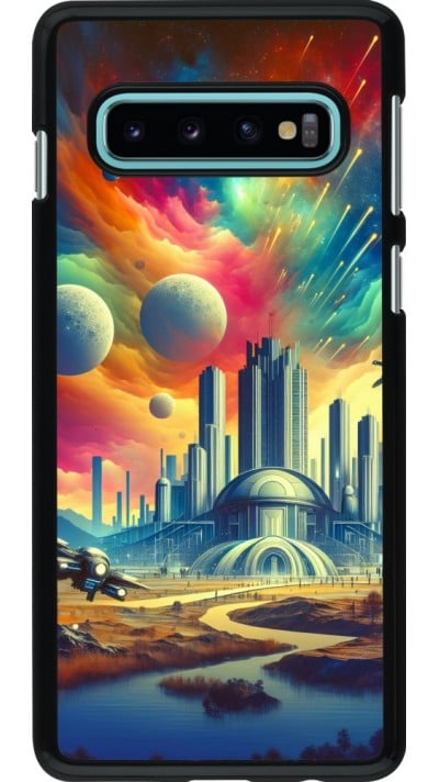 Samsung Galaxy S10 Case Hülle - Futuristische Stadt ausserhalb der Kuppel