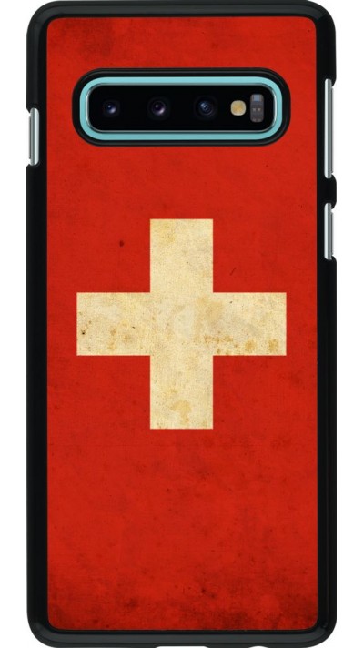 Hülle Samsung Galaxy S10 - Vintage Flag SWISS