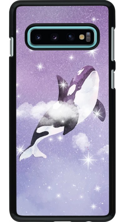 Hülle Samsung Galaxy S10 - Whale in sparking stars