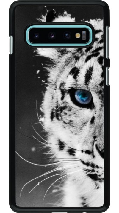 Coque Samsung Galaxy S10 - White tiger blue eye