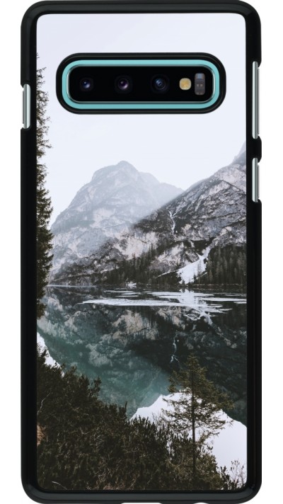 Coque Samsung Galaxy S10 - Winter 22 snowy mountain and lake
