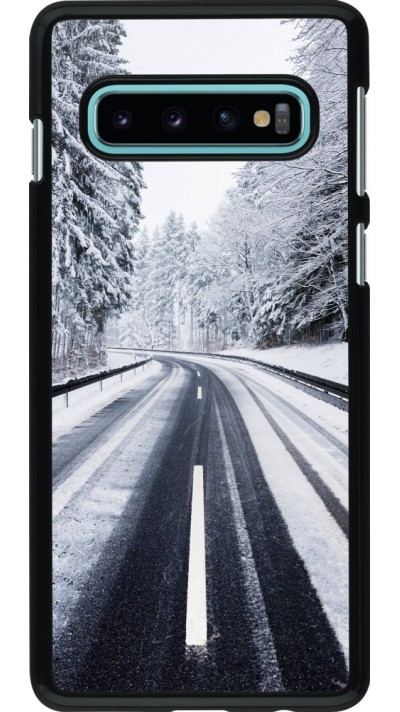Coque Samsung Galaxy S10 - Winter 22 Snowy Road