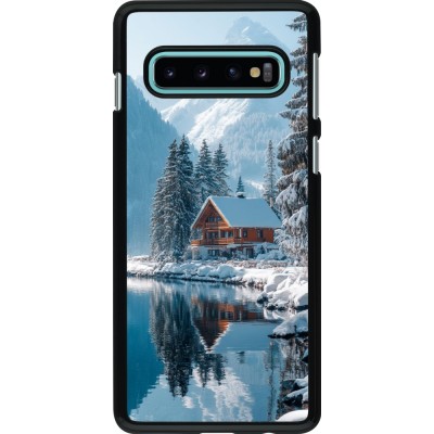 Samsung Galaxy S10 Case Hülle - Winter 25 Winter house forest day