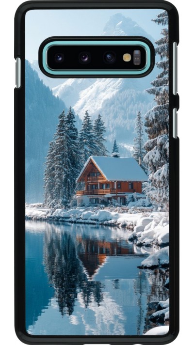 Coque Samsung Galaxy S10 - Winter 25 Winter house forest day