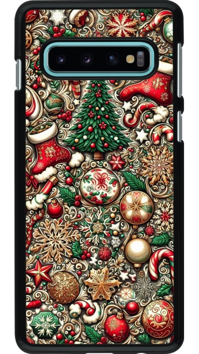 Samsung Galaxy S10 Case Hülle - Weihnachten 2023 Mikromuster