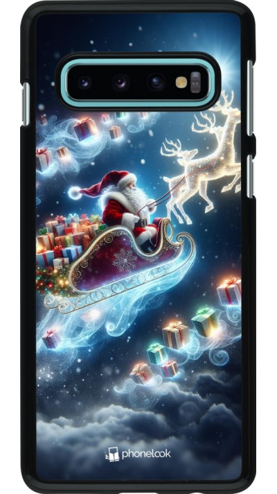 Coque Samsung Galaxy S10 - Noël 2023 Père Noël enchanté