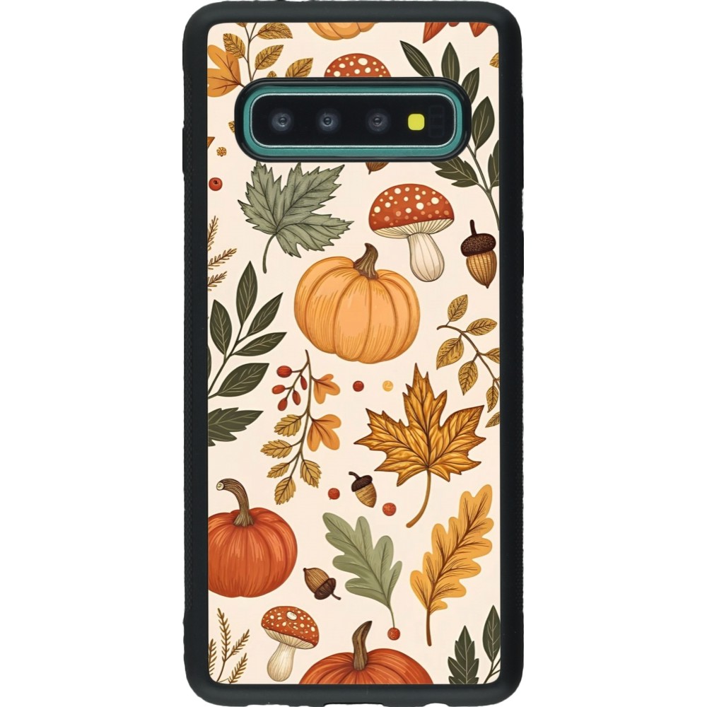 Coque Samsung Galaxy S10 - Silicone rigide noir Autumn 25 Autumn pattern