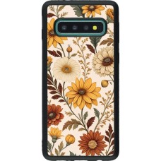 Samsung Galaxy S10 Case Hülle - Silikon schwarz Autumn 25 Flower pattern