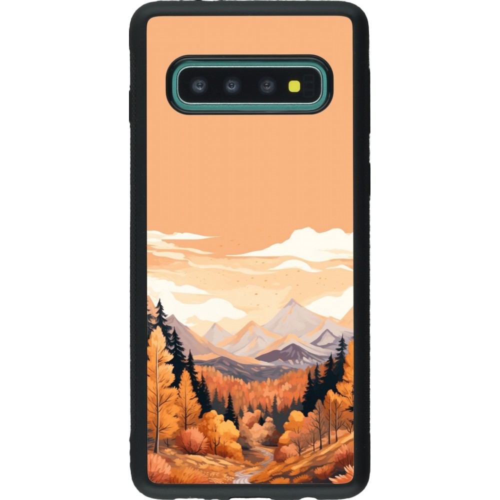 Coque Samsung Galaxy S10 - Silicone rigide noir Autumn 25 Mountains