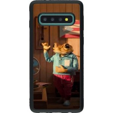Samsung Galaxy S10 Case Hülle - Silikon schwarz Dancing frog DTMF