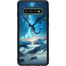 Samsung Galaxy S10 Case Hülle - Silikon schwarz Drache nächtliche Berg