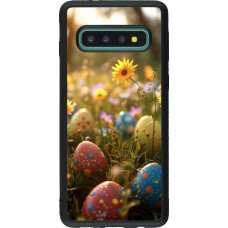 Coque Samsung Galaxy S10 - Silicone rigide noir Easter 2026 Decorated eggs