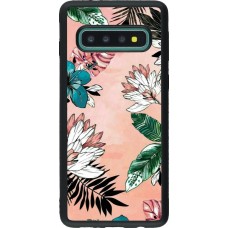 Samsung Galaxy S10 Case Hülle - Silikon schwarz Flowers Artprint