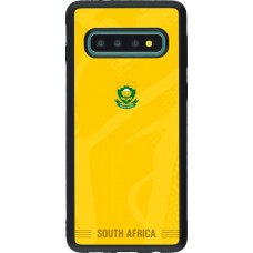 Coque Samsung Galaxy S10 - Silicone rigide noir Maillot de football Afrique du Sud 2026 personnalisable