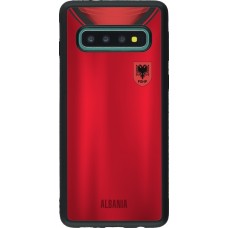 Samsung Galaxy S10 Case Hülle - Silikon schwarz Albanien personalisierbares Fussballtrikot