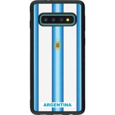 Samsung Galaxy S10 Case Hülle - Silikon schwarz Argentinien 2026 personalisierbares Fussballtrikot