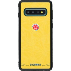 Coque Samsung Galaxy S10 - Silicone rigide noir Maillot de football Colombie 2026 personnalisable