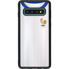 Samsung Galaxy S10 Case Hülle - Silikon schwarz Frankreich Away personalisierbares Fussballtrikot