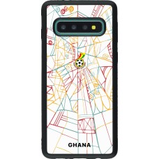 Coque Samsung Galaxy S10 - Silicone rigide noir Maillot de football Ghana 2026 personnalisable