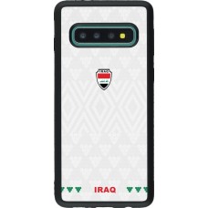Coque Samsung Galaxy S10 - Silicone rigide noir Maillot de football Irak 2026 personnalisable