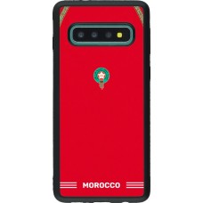 Samsung Galaxy S10 Case Hülle - Silikon schwarz Marokko 2026 personalisierbares Fussballtrikot