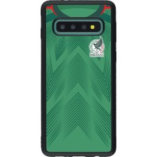 Coque Samsung Galaxy S10 - Silicone rigide noir Maillot de football Mexique 2022 personnalisable
