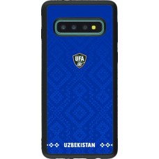Coque Samsung Galaxy S10 - Silicone rigide noir Maillot de football Ouzbékistan 2026 personnalisable