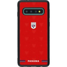 Coque Samsung Galaxy S10 - Silicone rigide noir Maillot de football Panama 2026 personnalisable