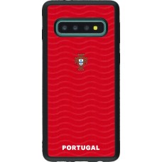 Samsung Galaxy S10 Case Hülle - Silikon schwarz Portugal 2026 personalisierbares Fussballtrikot