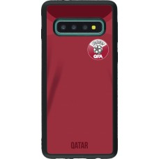 Samsung Galaxy S10 Case Hülle - Silikon schwarz Katar 2022 personalisierbares Fussballtrikot