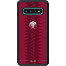 Samsung Galaxy S10 Case Hülle - Silikon schwarz Qatar 2026 personalisierbares Fussballtrikot