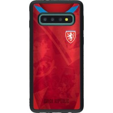 Samsung Galaxy S10 Case Hülle - Silikon schwarz Tschechische Republik personalisierbares Fussballtrikot