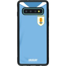 Samsung Galaxy S10 Case Hülle - Silikon schwarz Uruguay 2022 personalisierbares Fussballtrikot
