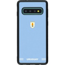Samsung Galaxy S10 Case Hülle - Silikon schwarz Uruguay 2026 personalisierbares Fussballtrikot