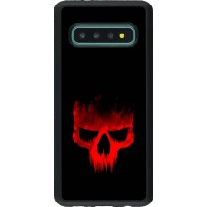 Samsung Galaxy S10 Case Hülle - Silikon schwarz Halloween 2023 scary skull